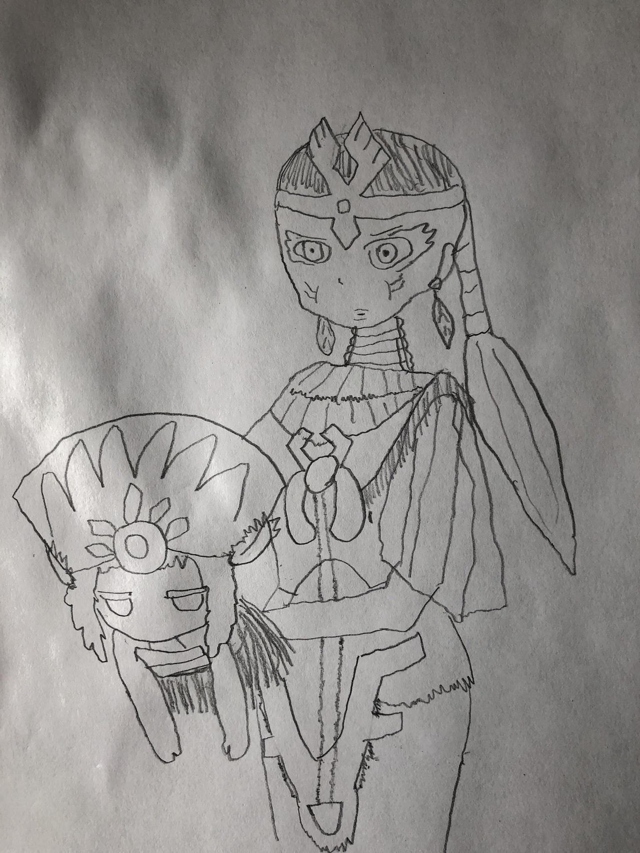 Earthbound God Jatun holding Ti'ika Sara by Donjusticia on DeviantArt