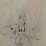 Dark Signer Ruri Back View with Wings