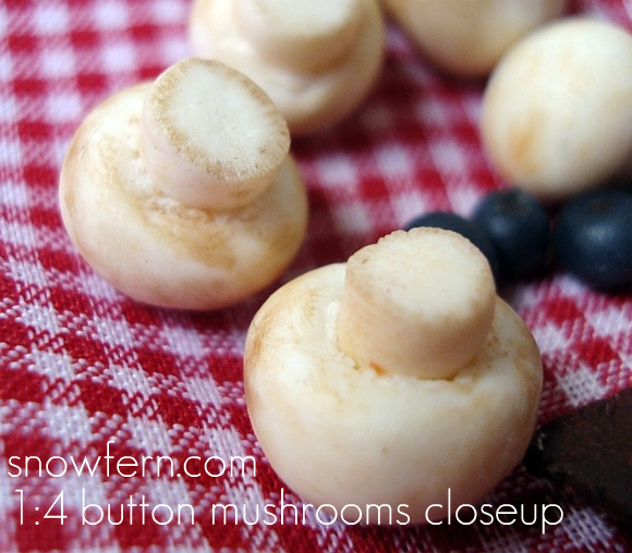 1 4 button mushroom closeup