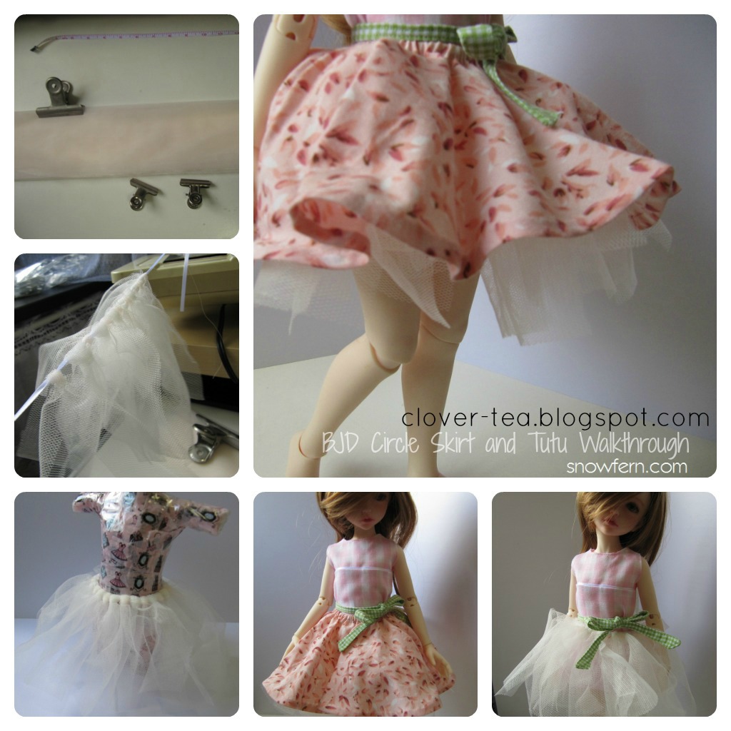 Circle Skirt and Tutu for BJD