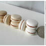 1:3 scale Miniature Salted Caramel Macarons