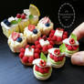 1:3 scale miniature cakes and tartlets