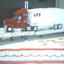 Finished Tractor Trailer Cake