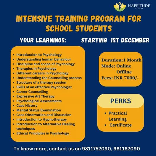 Intensive Training Program for School Students by HappitudeStudio on ...