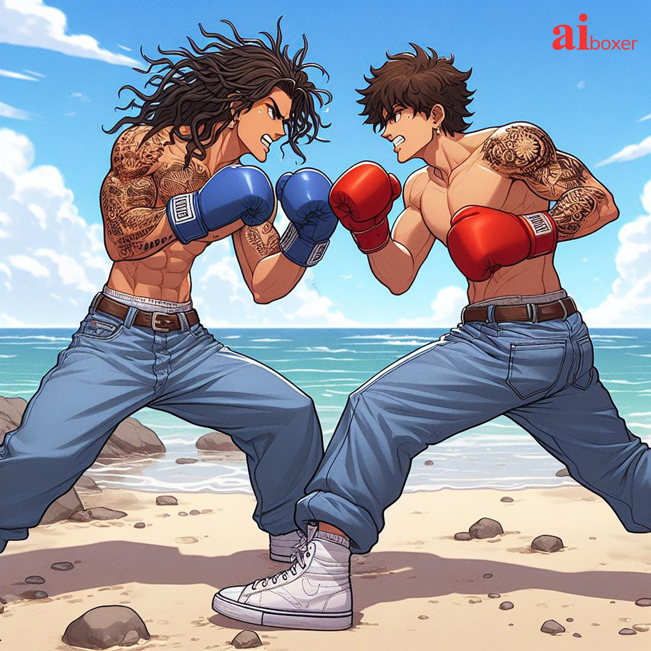 Boxing Jeff Deviantart Tatted Beach Boxing by AI-Boxing-Dude on DeviantArt