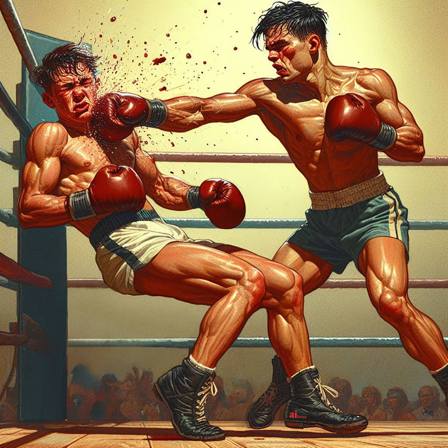 Getting Cornered Getting Corner Bashed by AI-Boxing-Dude on DeviantArt