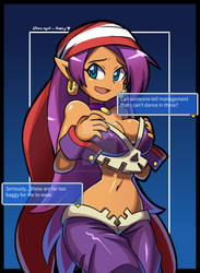 Shantae in Risky's clothes