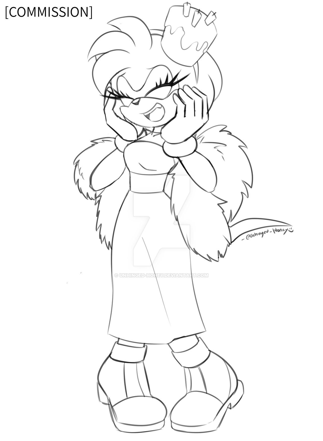 Amy Rose Sketch (Commission)