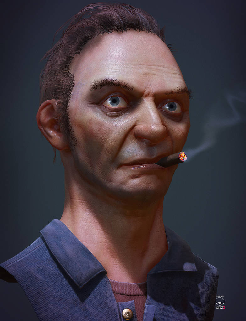 Low-poly character study by RicoCilliers