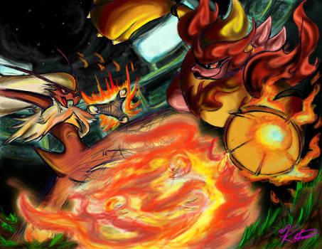 Blaziken vs Magmortar