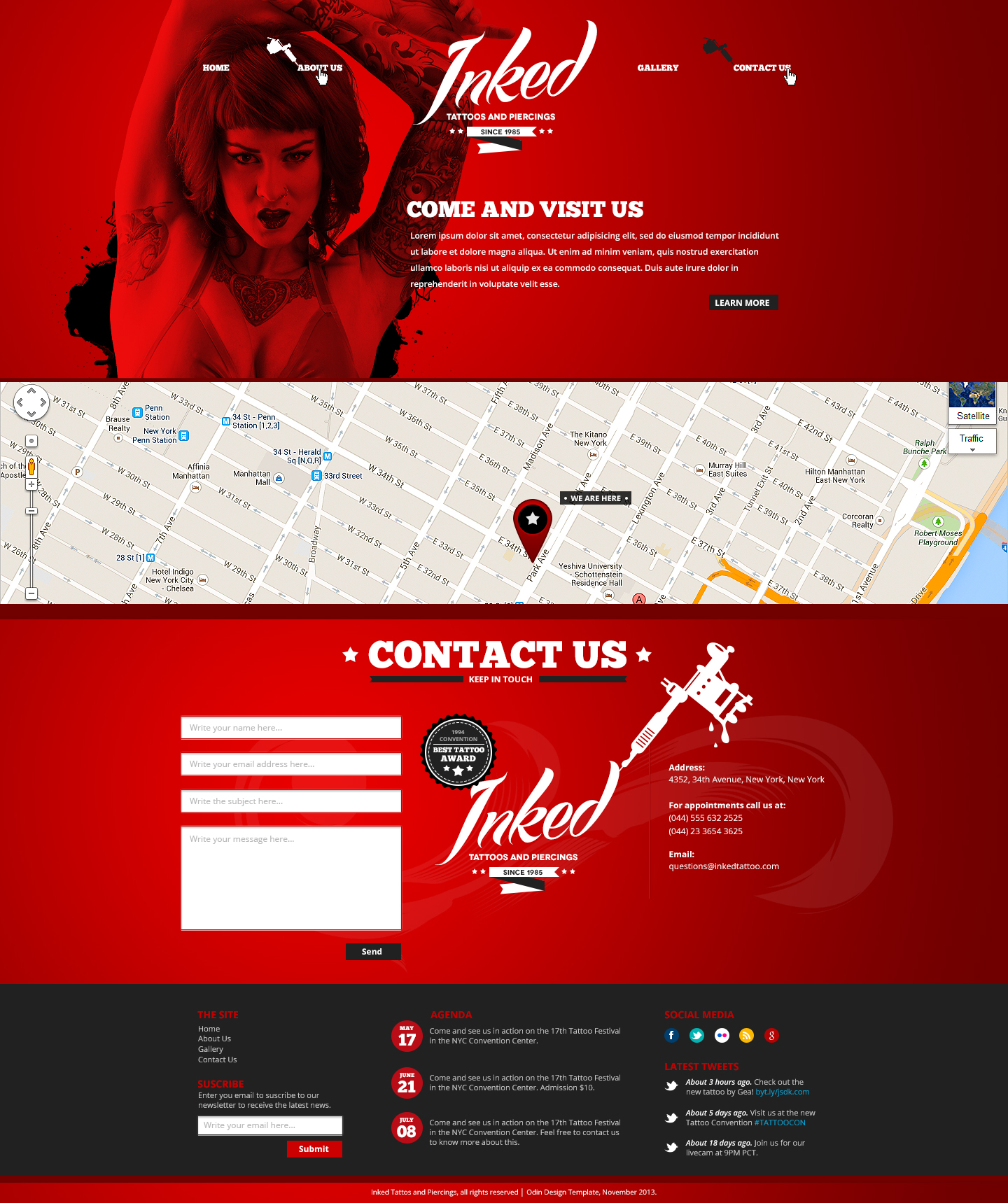 Inked Web PSD Template