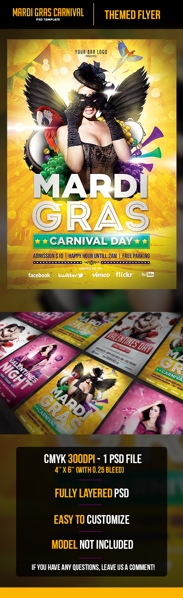 Mardi Gras Flyer Template