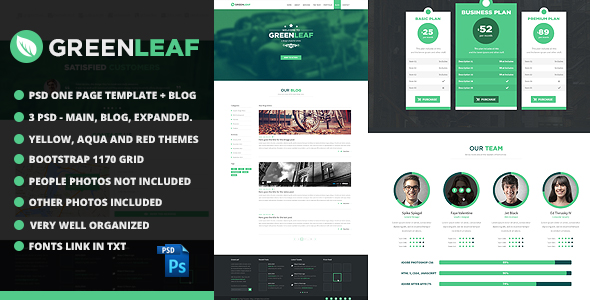 GreenLeaf One Page Web + Blog