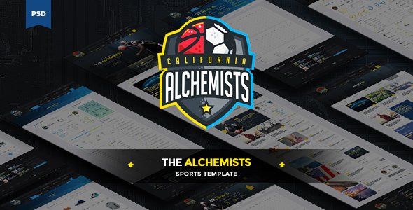 The Alchemists - Sports News PSD Template