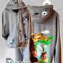 Totoro custom hoodie handpainted