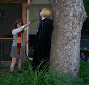 Hermione threatens Malfoy