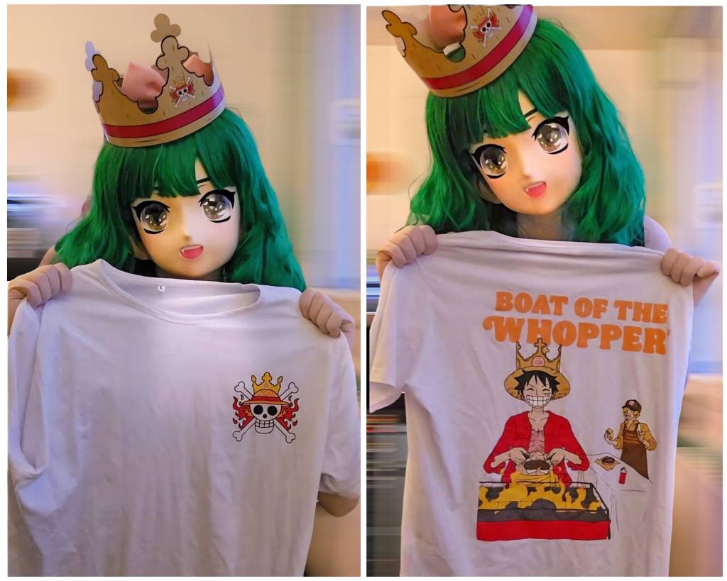 Tshirt One Piece Luffy - Burger King by kigmeluna on DeviantArt