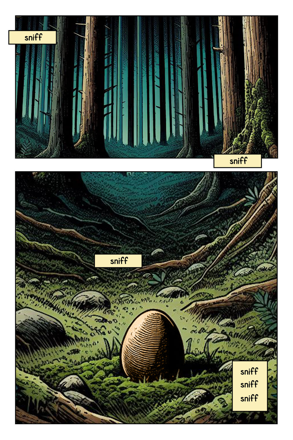 Forrest Comic Scene Forest Friends 02 (experimental AI comic edition) by Katemare on DeviantArt