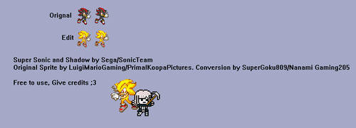 Super Sonic Conversion Sprite Sheet