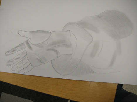 Upside down hand drawing