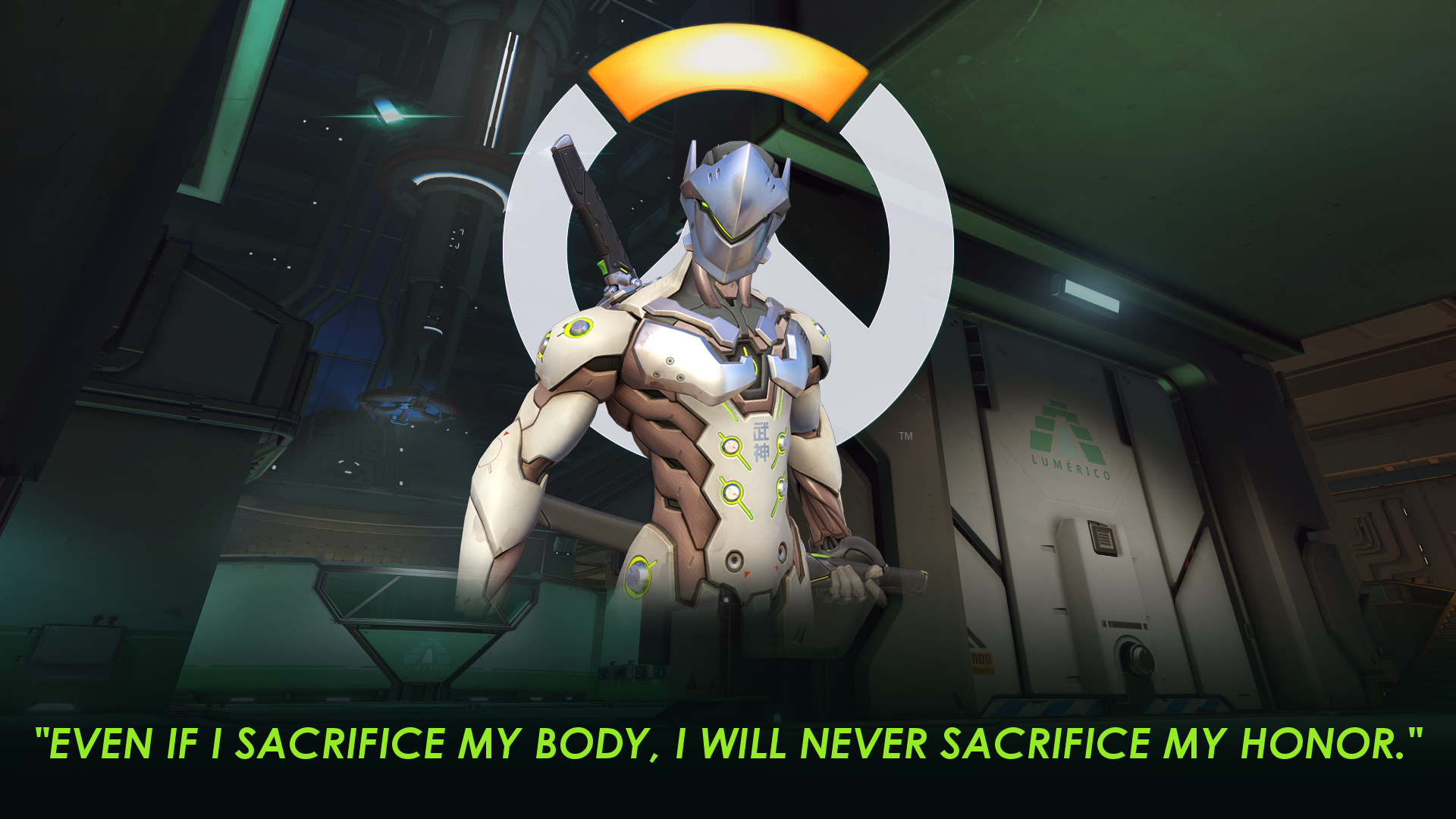 Overwatch Genji Portrait Wallpaper - 1920 x 1080