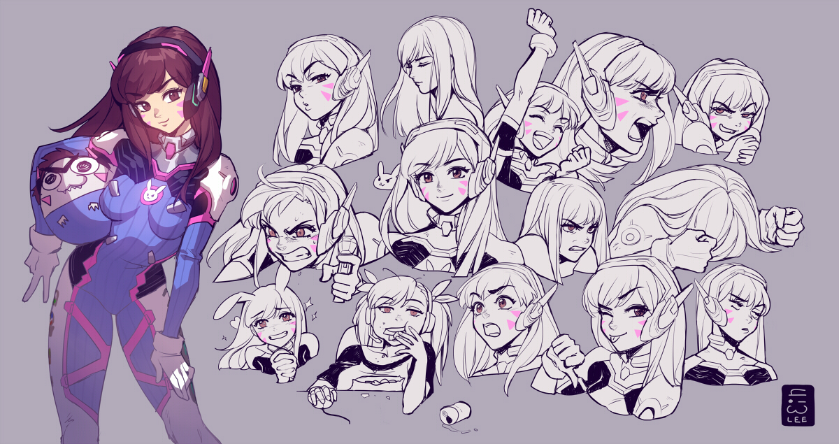 D.Va Expressions by einlee