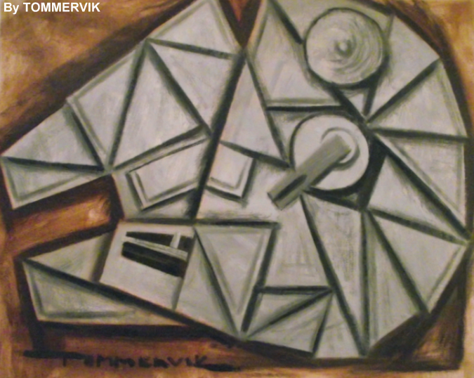 millenium falcon abstract cubism