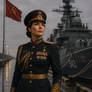 CM: Fleet Admiral Ivanova standing at the docks.