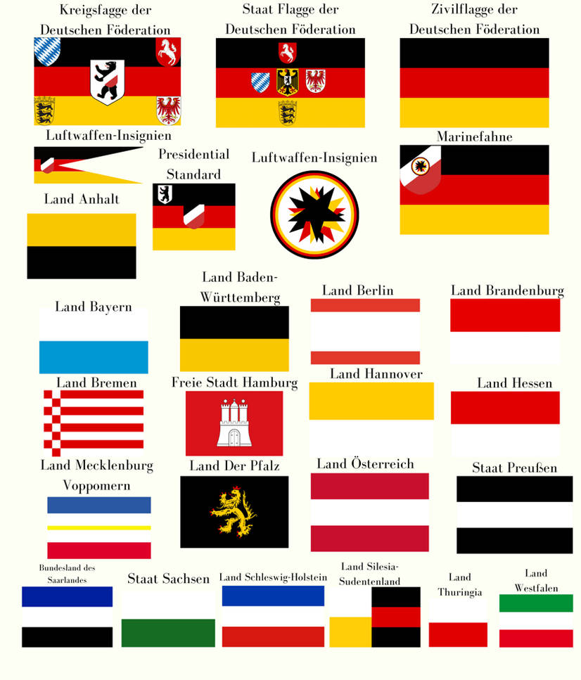 Flags of the German Federation by Arkansasball on DeviantArt