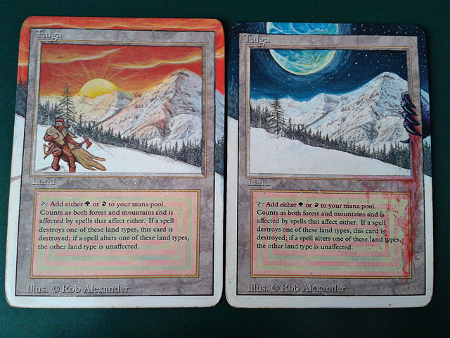 taiga mtg card - Revised - PO The Gathering Taiga (huntmaster of the fells)