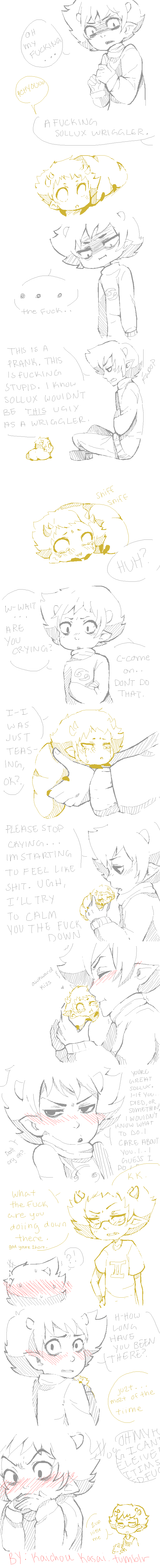 Sollux x Karkat doodle comic