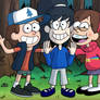 Commission: Pines Twins with Cousin Gina