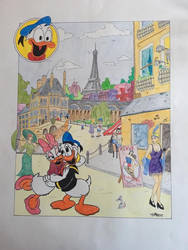 Donald and Daisy in Paris