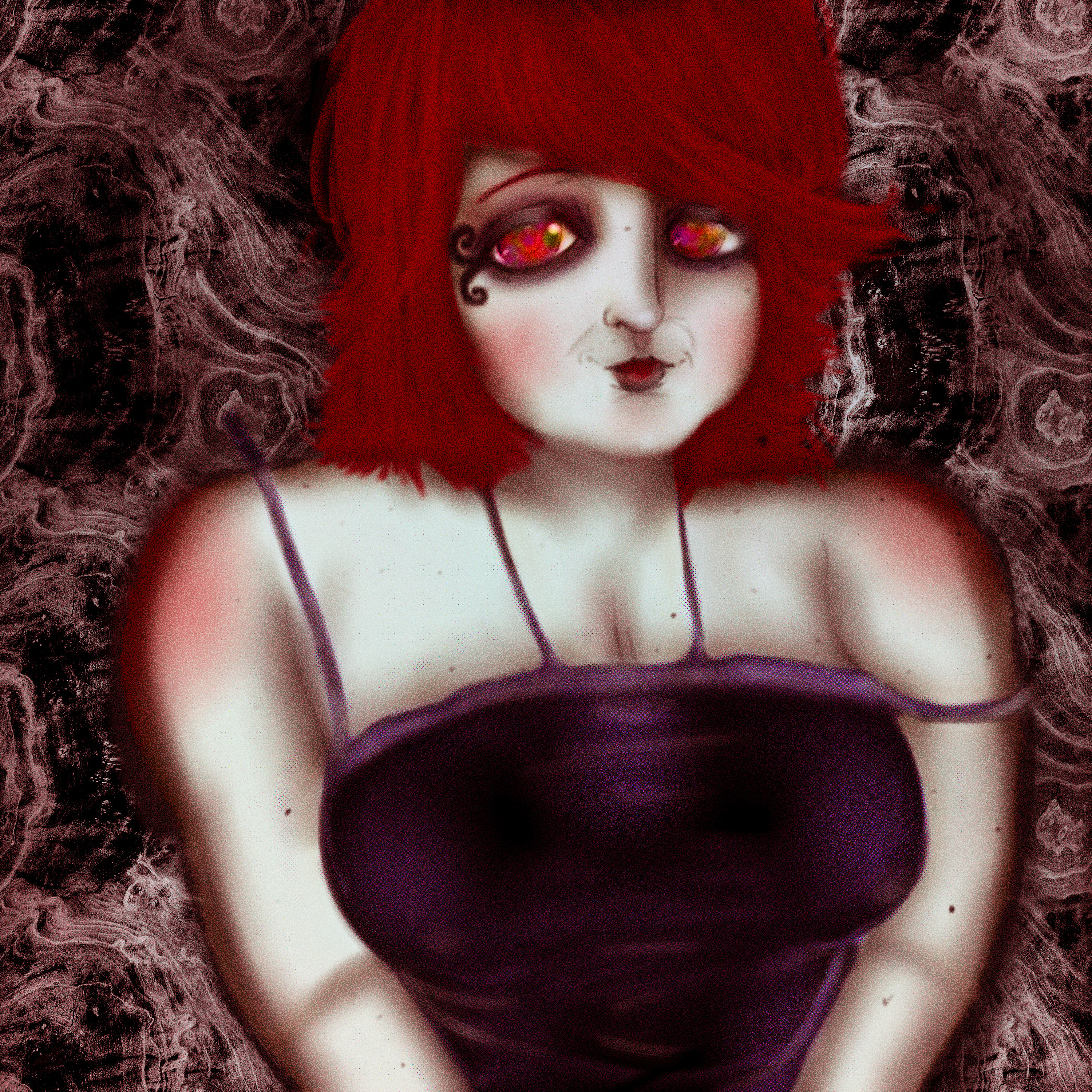 her eyes were huge things