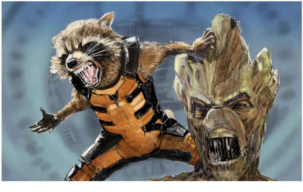 Groot Jumping More Rocket And Groot! by nash8808 on DeviantArt
