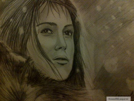 Keira Knightley Realistic Portrait Winter