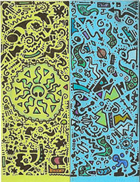 abstract Octo bic sticker