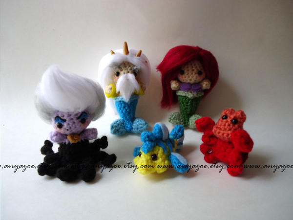 WIP Little Mermaid Amigurumi Set