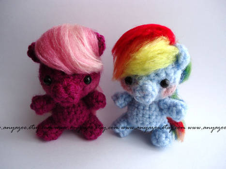 Rainbowdash and Cheerilee Amigurumi