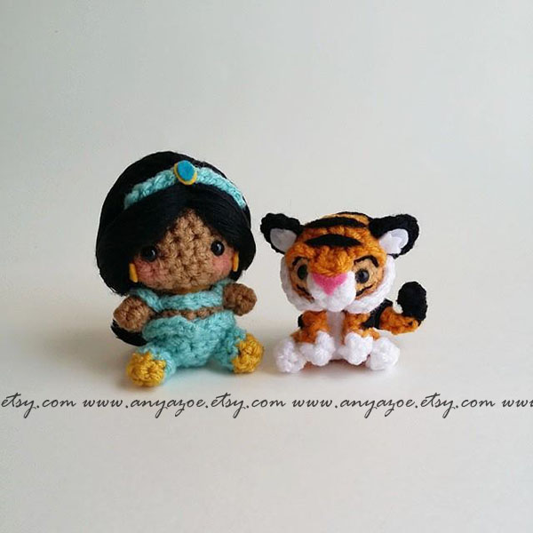 Jasmine and Rajah Amigurumi