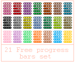 21 Progress bars set - FREE TO USE