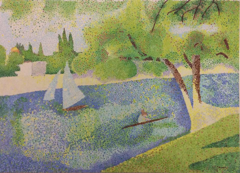 The Siene at la Grande Jatte by George Seurat,1888