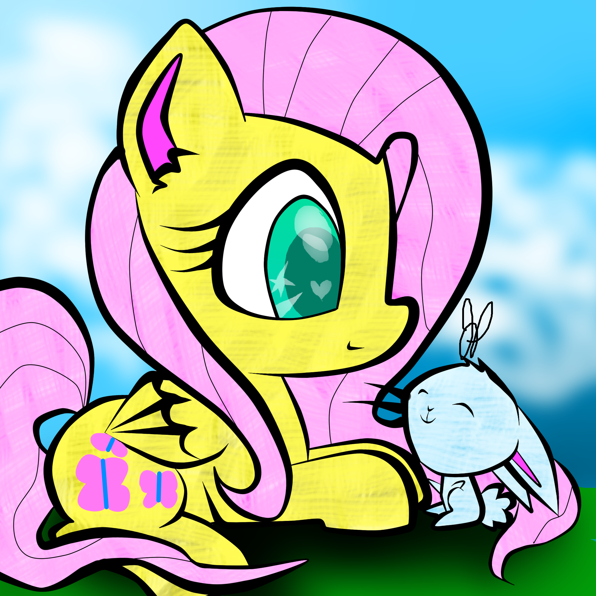 Fluttershy Loves Angel Bunny