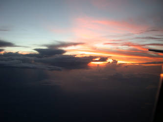 Sunset From an Airplane