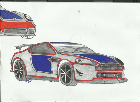 Aston Martin DB9 and Porsche 911 GT cars