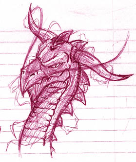 a dragon sketch