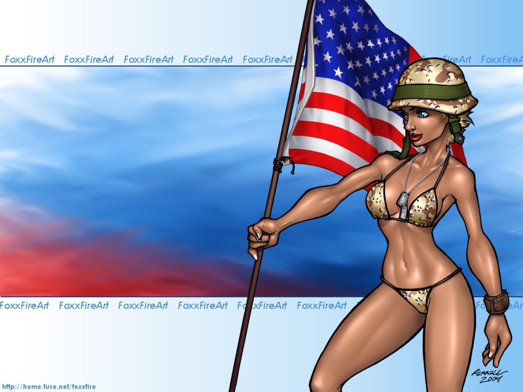 Flag Girl 1024x768