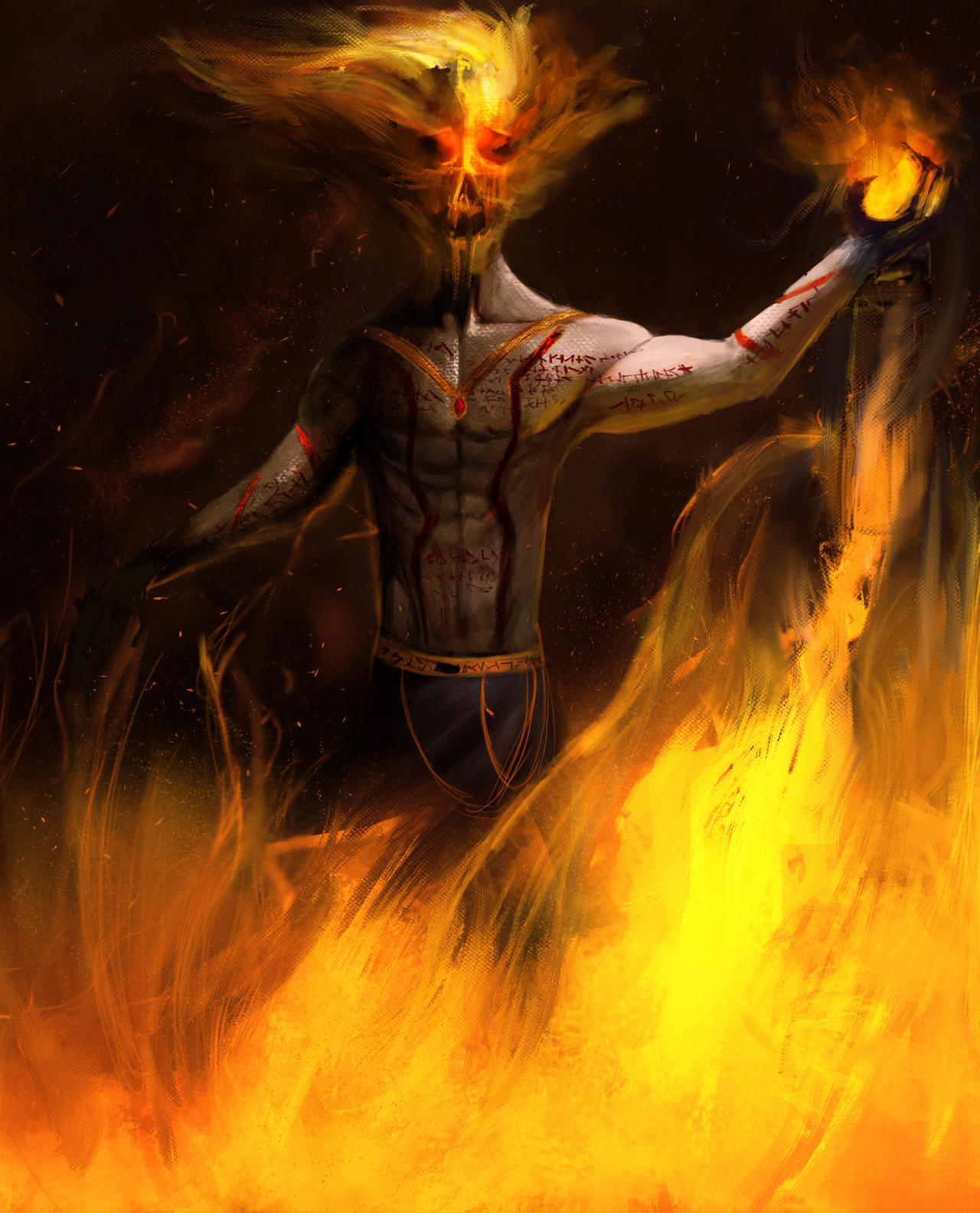 Muscle Pyromancer Pyromancer by Luetche on DeviantArt