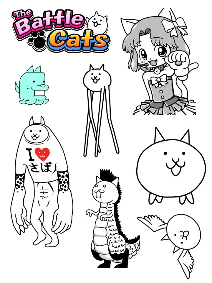 The Battle Cats Stikers 1/4 by Aauroz on DeviantArt