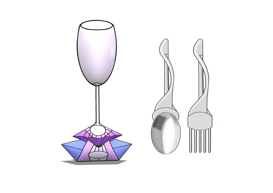 Diamond glass and silverware by AdvantasyA on DeviantArt